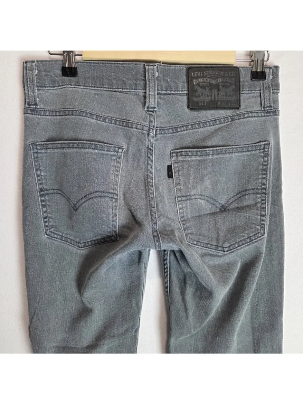 Levi's 511 Jeans Mens 29x30 Medium Wash Gray Denim Slim Leg Pants